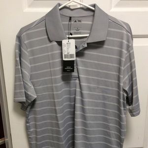 Adidas Striped Golf Polo